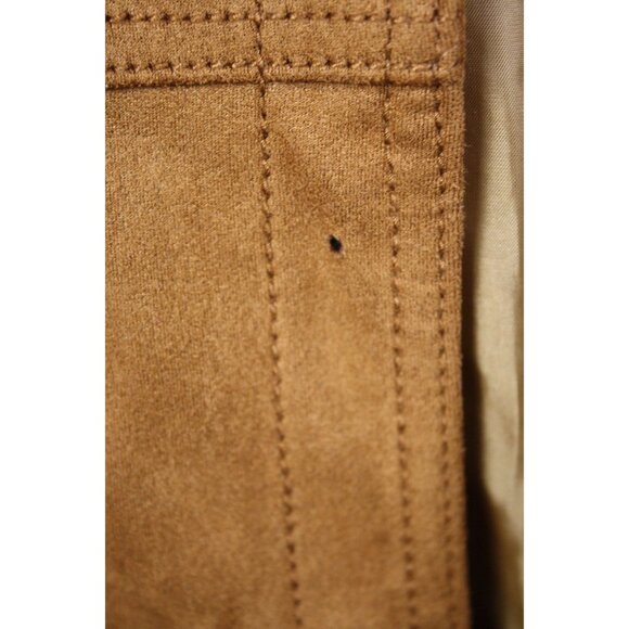 Vintage FM Tan Suede Jacket With Button Closures & Pockets For Men Size L - Picture 3 of 6